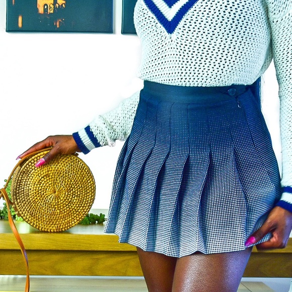 American Apparel Blue Ombré skirt sz XS - Picture 1 of 9